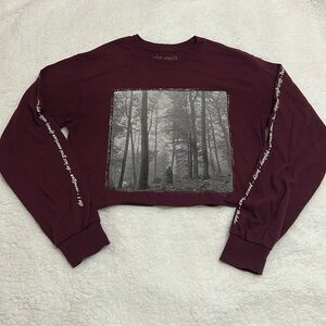 Taylor Swift Folklore In The Trees Long Sleeve Crop Top